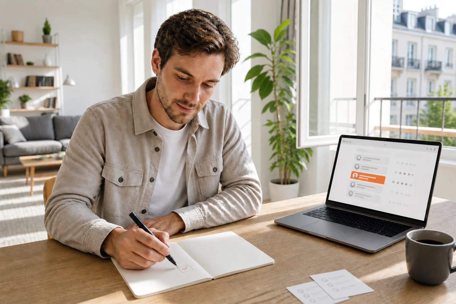 Founder confidently choosing one researched business idea