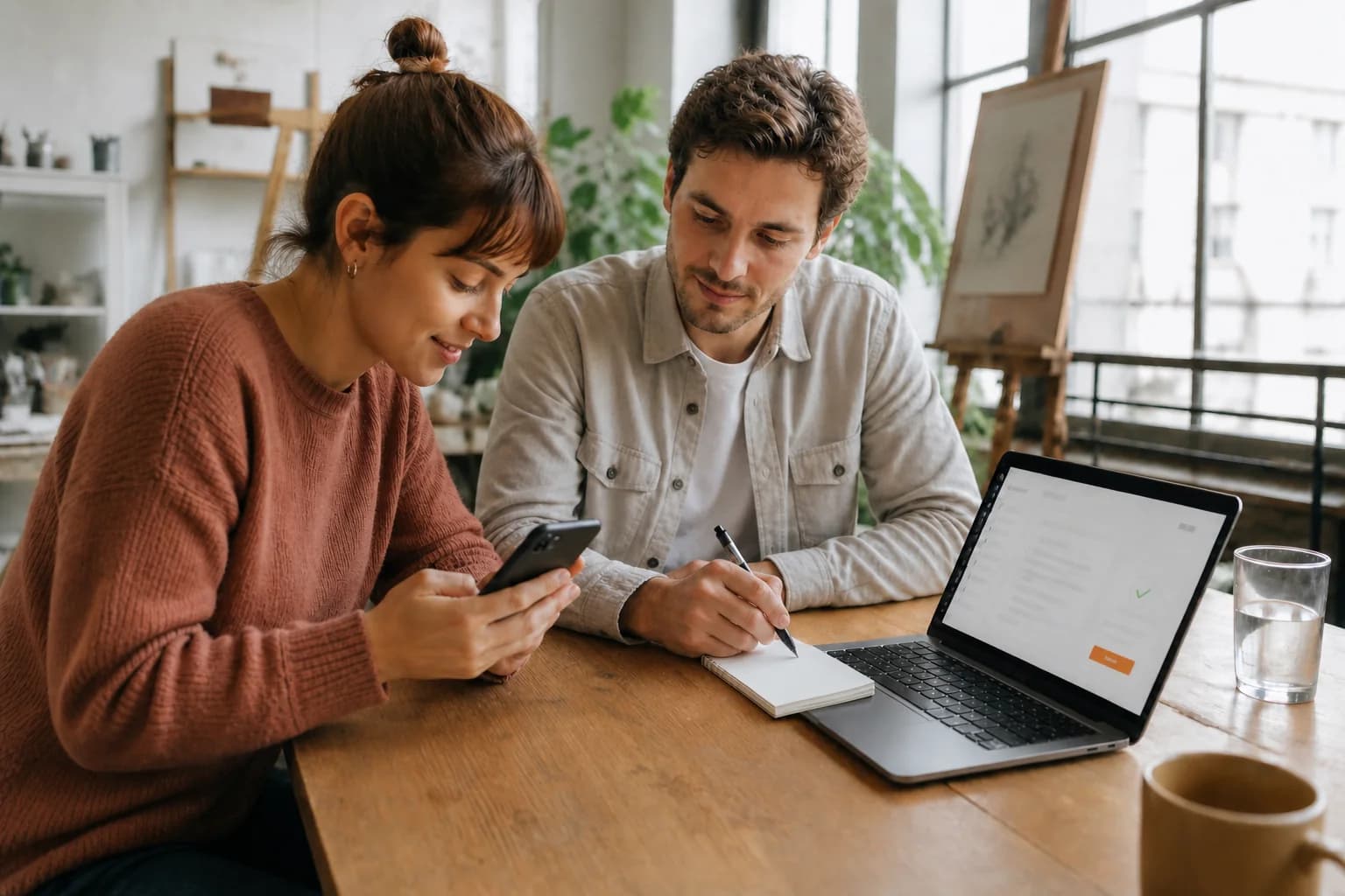 Founder observing an early customer test a working product
